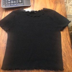 Brandy Melville Black Ribbed Shirt